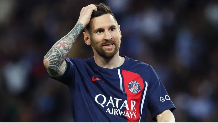 Lionel Messi during his last match with PSG in Ligue 1 against Clermont