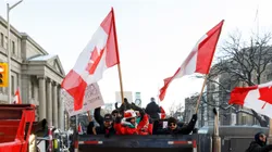 Canada fans wave flags