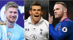 Kevin De Bruyne, Gareth Bale, and Wayne Rooney