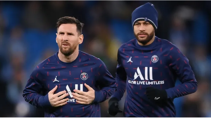 Lionel Messi and Neymar with PSG