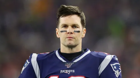 Tom Brady playing for the New England Patriots in the NFL