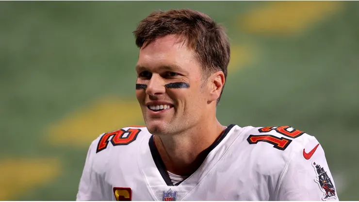 Tom Brady playing for the Tampa Bay Buccaneers in the NFL