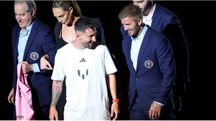Lionel Messi and David Beckham