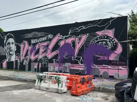 Lionel Messi supporters mural vandalized
