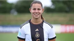 Lena Oberdorf poses for a photo