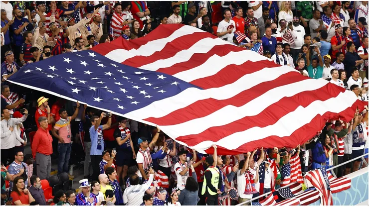 USA flag waves