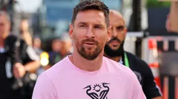 Messi at his first game with his new club