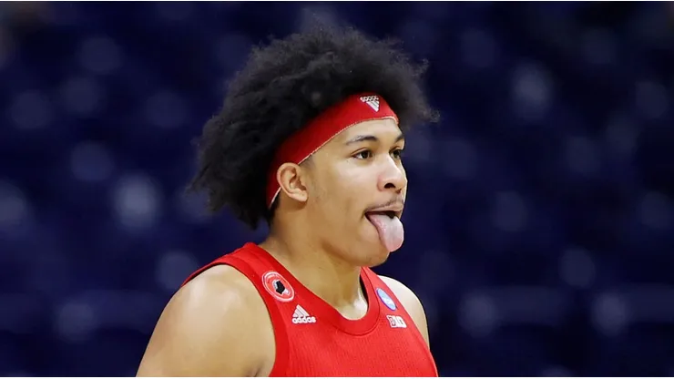 Ron Harper Jr playing for Rutgers in 2022