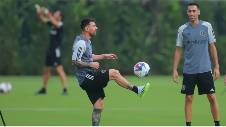 Lionel Messi and Sergio Busquets