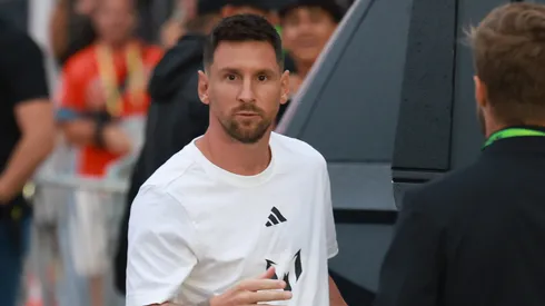 Lionel Messi arrives to his presentation as Inter Miami's player (2023)
