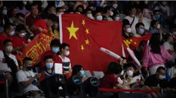 China fans bring flag