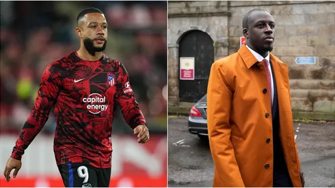 Memphis Depay (left) and Benjamin Mendy