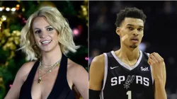 Britney Spears (left) & Victor Wembanyama