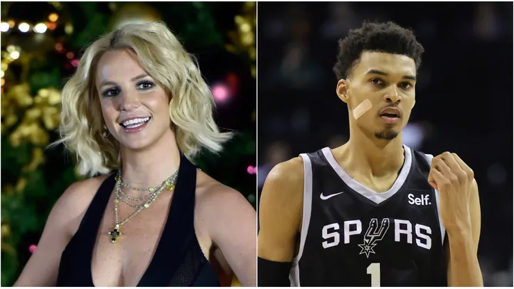 Britney Spears (left) & Victor Wembanyama