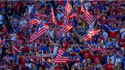 American supporters with flags
