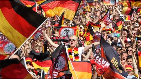 German supporters with flags