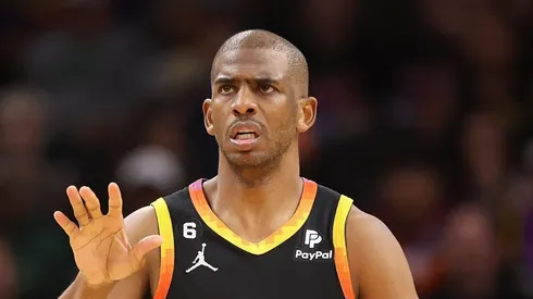 PHOENIX, ARIZONA - APRIL 18: Chris Paul #3 of the Phoenix Suns handles the ball during the second half of Game Two of the Western Conference First Round Playoffs at Footprint Center on April 18, 2023 in Phoenix, Arizona. The Suns defeated the Clippers 123-109. NOTE TO USER: User expressly acknowledges and agrees that, by downloading and or using this photograph, User is consenting to the terms and conditions of the Getty Images License Agreement. (Photo by Christian Petersen/Getty Images)