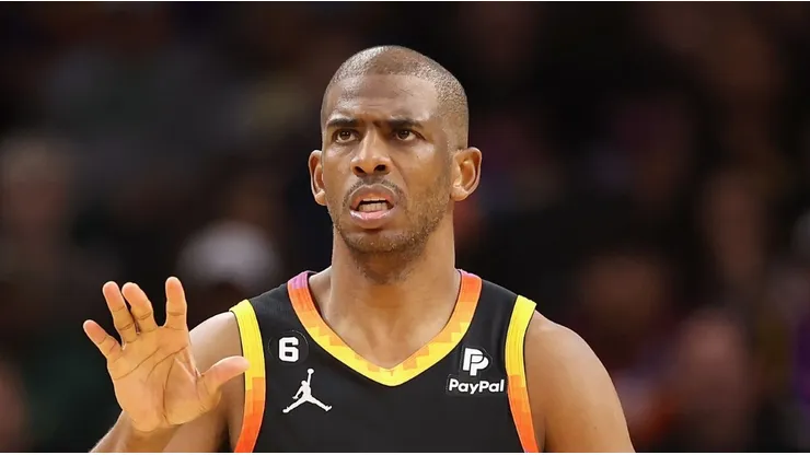 PHOENIX, ARIZONA - APRIL 18: Chris Paul #3 of the Phoenix Suns handles the ball during the second half of Game Two of the Western Conference First Round Playoffs at Footprint Center on April 18, 2023 in Phoenix, Arizona. The Suns defeated the Clippers 123-109. NOTE TO USER: User expressly acknowledges and agrees that, by downloading and or using this photograph, User is consenting to the terms and conditions of the Getty Images License Agreement. (Photo by Christian Petersen/Getty Images)