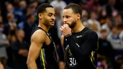 Jordan Poole and Stephen Curry
