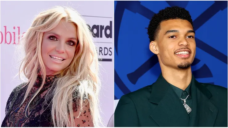 Britney Spears (left) & Victor Wembanyama.