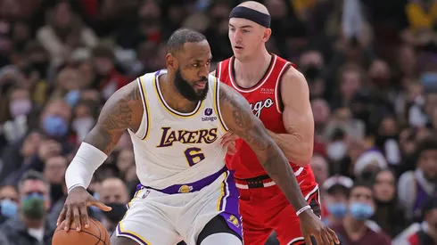 LeBron James and Alex Caruso