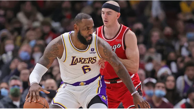 LeBron James and Alex Caruso