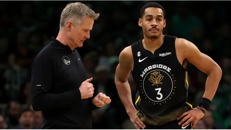 Steve Kerr and Jordan Poole