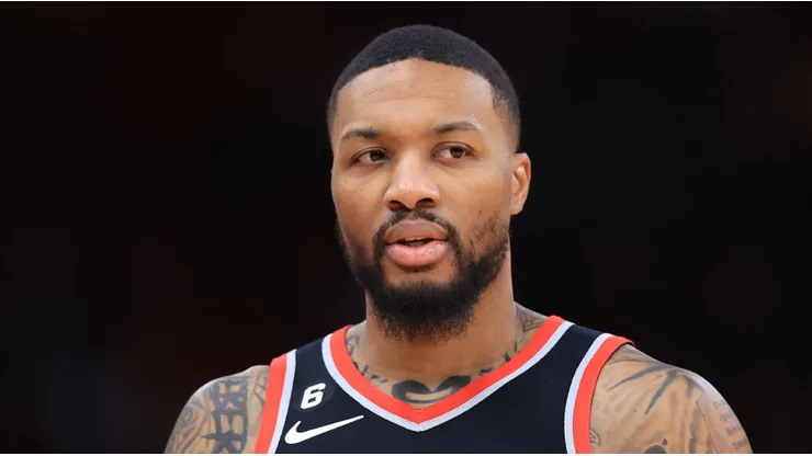 Damian Lillard with the Portland trail Blazers