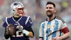 Tom Brady (left, New England Patriots), Lionel Messi (right, Argentina)