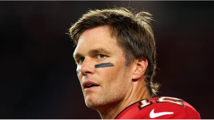 Tom Brady with the Tampa Bay Buccaneers in the NFL