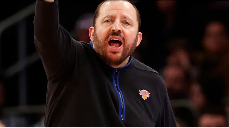Head coach Tom Thibodeau of the Knicks NEW YORK, NEW YORK - MARCH 20: Head coach Tom Thibodeau of the New York Knicks