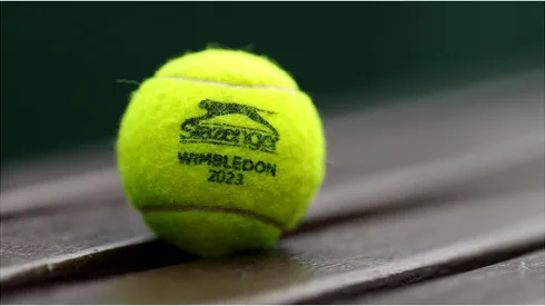 A Slazenger Wimbledon 2023 tennis ball