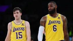 LeBron James and Austin Reaves with the Los Angeles Lakers