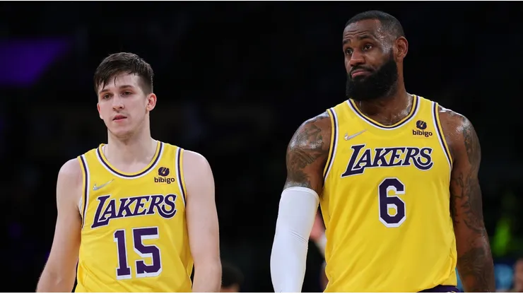 LeBron James and Austin Reaves with the Los Angeles Lakers