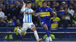 Frank Fabra of Boca Juniors and Tobías Rubio of Racing Club