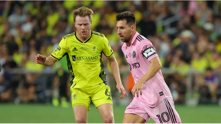 Lionel Messi (right) in action against Nashville