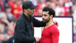 Jurgen Klopp with Mo Salah - Liverpool Premier League (2022)