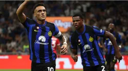 Lautaro Martínez of FC Internazionale celebrates after scoring