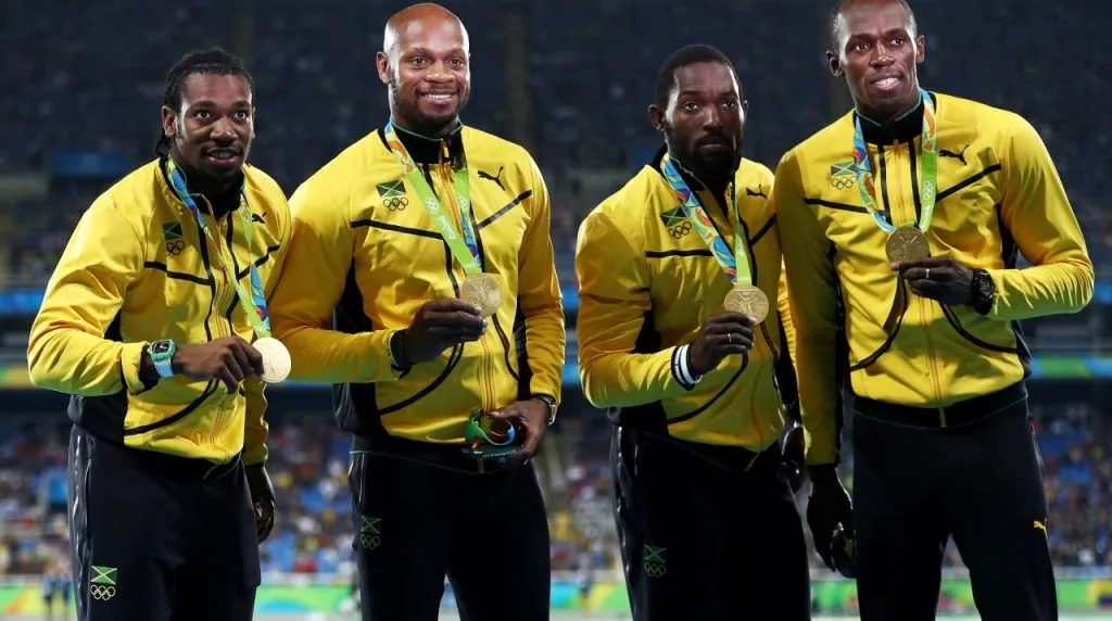 Bolt's with national team Jamaica