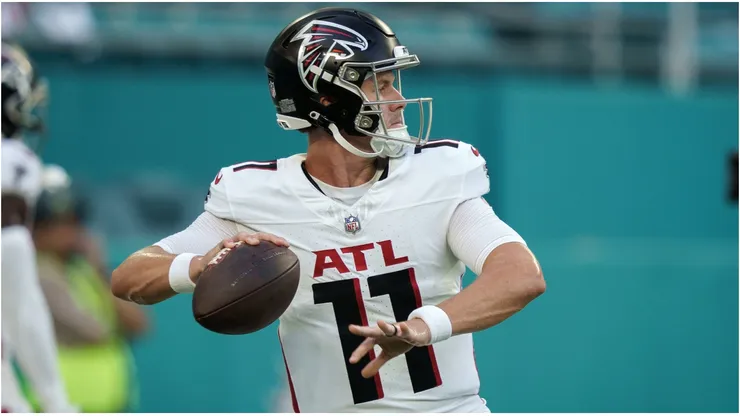 Quarterback Logan Woodside #11 of the Atlanta Falcons