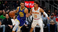 Trae Young and Stephen Curry