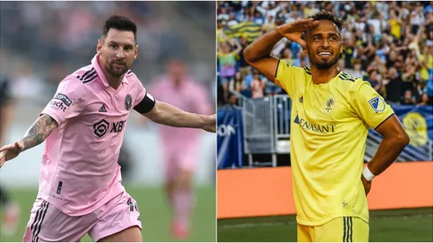 Lionel Messi and Hany Mukhtar