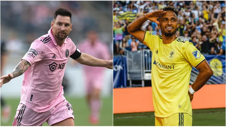 Lionel Messi and Hany Mukhtar