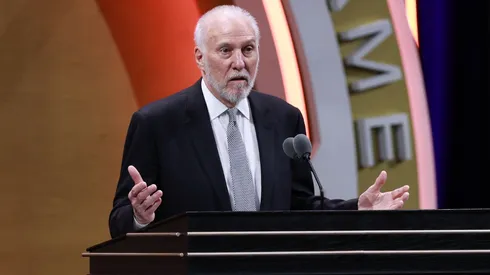 Gregg Popovich during the 2023 HOF Ceremony