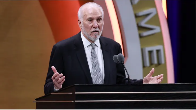 Gregg Popovich during the 2023 HOF Ceremony