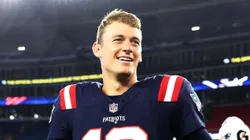 Quarterback Mac Jones of the New England Patriots after the game against Houston Texans in 2023 NFL Preseason
