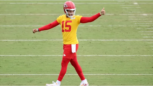 Quarterback Patrick Mahomes #15 of the Kansas City Chiefs