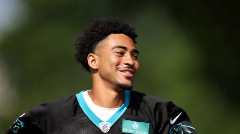Bryce Young of the Panthers during the 2023 training camp