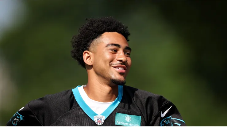 Bryce Young of the Panthers during the 2023 training camp