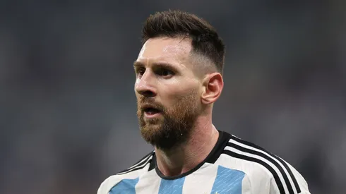 Lionel Messi with Argentina at the Qatar 2022 World Cup